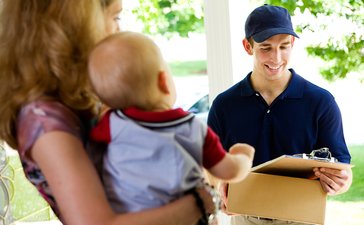 Delivery by courier encourages online shopping