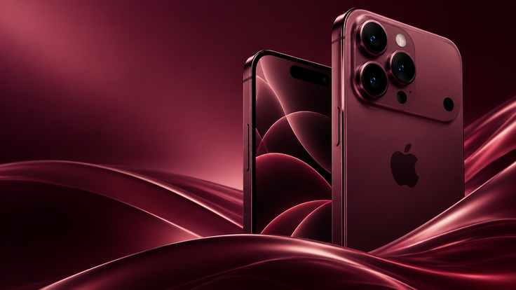 Luxury Burgundy Smartphone Display