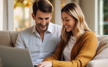 a couple browsing internet