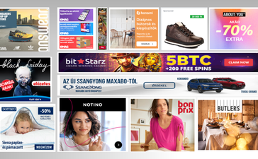 Hazai és külföldi online reklámmegjelenések (Ad Contacts) aránya (2022)