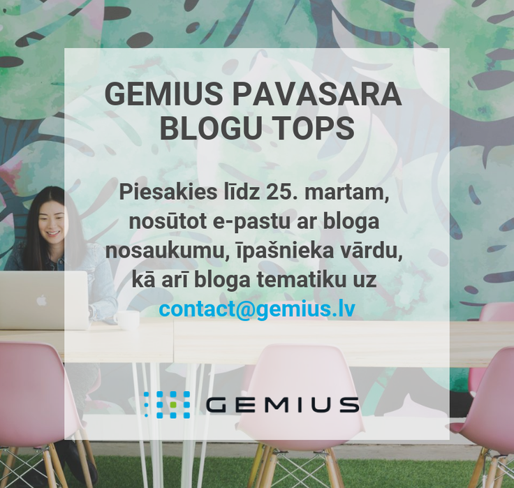 Sākusies pieteikšanās Gemius pavasara blogu topam